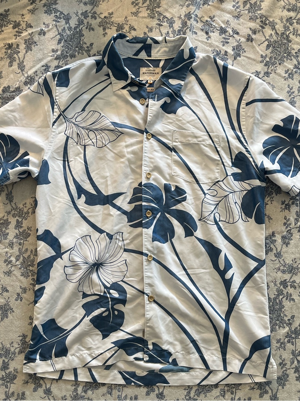 Quiksilver Waterman Collection Tropical Short-Sleeve Button-Up Shirt